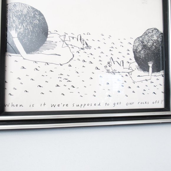 RARE! VINTAGE Stein Comic Art Collectable ‘Rocks’ Signed Print 68/500 Framed - Picture 3 of 10